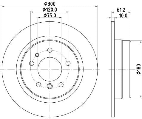 Don Brake Disc Solid Rear PCD13822 300mm - image 3
