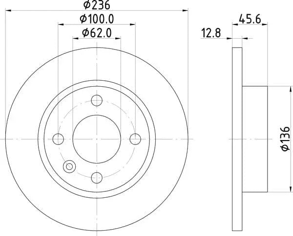 Don Brake Disc Solid Front PCD13972 236mm - image 4
