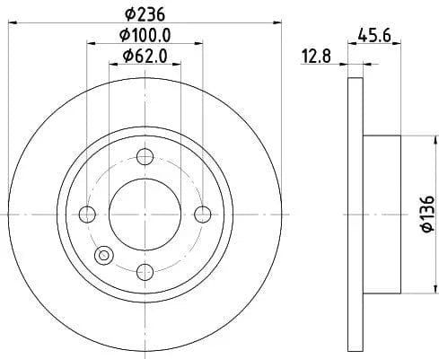 Don Brake Disc Solid Front PCD13972 236mm - image 3