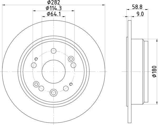 Don Brake Disc Solid Rear PCD14022 282mm - image 4