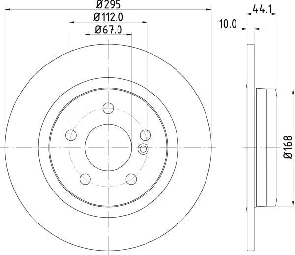 Don Brake Disc Solid Rear PCD14072 295mm - image 4