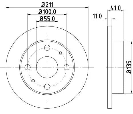 Don Brake Disc Solid Front PCD14362 211mm - image 3