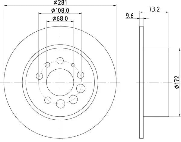 Don Brake Disc Solid Rear PCD14392 281mm - image 4