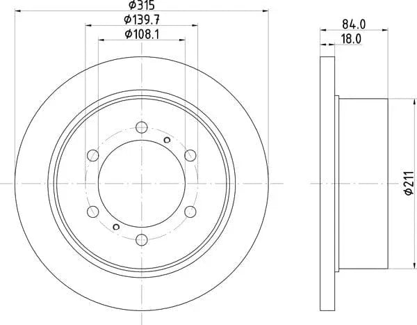 Don Brake Disc Solid Rear PCD14562 315mm - image 4