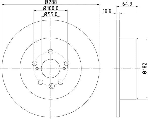 Don Brake Disc Solid Rear PCD14812 288mm - image 4