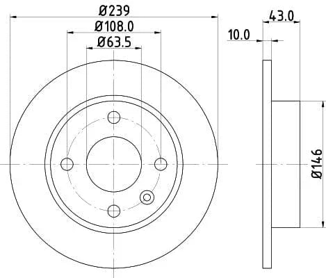 Don Brake Disc Solid Front PCD15112 239mm - image 3