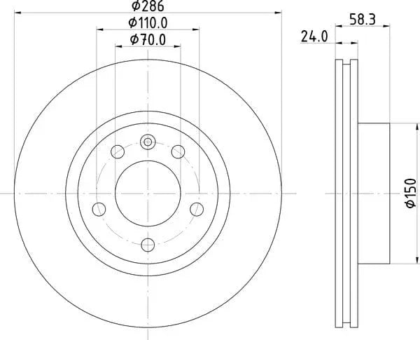 Don Brake Disc Vented Front PCD15172 286mm - image 4