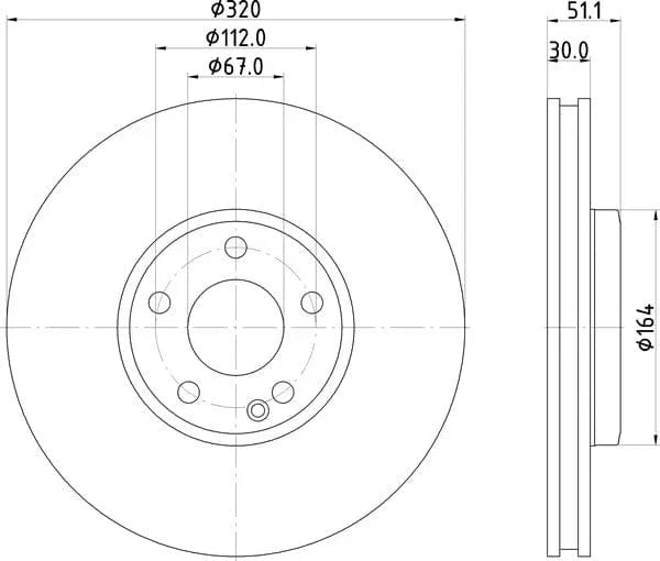 Don Brake Disc Vented Front PCD15222 320mm - image 4