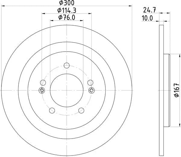 Don Brake Disc Solid Rear PCD15232 300mm - image 4