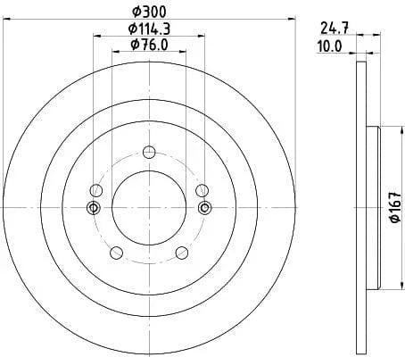 Don Brake Disc Solid Rear PCD15232 300mm - image 3