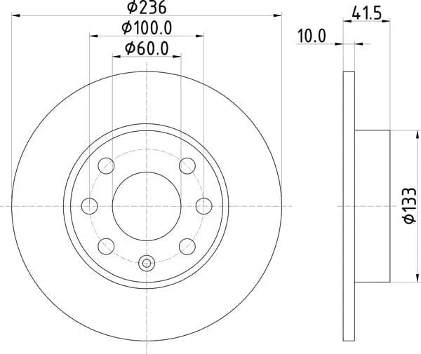 Don Brake Disc Solid Front PCD15342 236mm - image 4