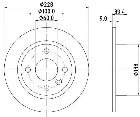 Don Brake Disc Solid Rear PCD15842 228mm - image 3