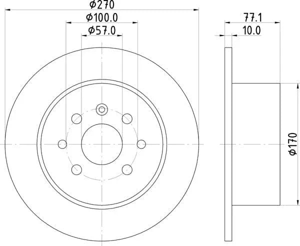 Don Brake Disc Solid Rear PCD15932 270mm - image 4