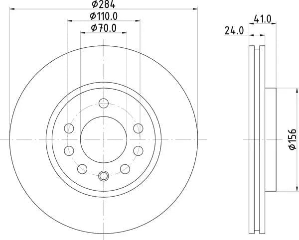Don Brake Disc Vented Front PCD16232 284mm - image 4