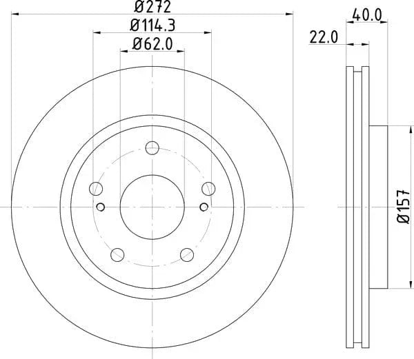 Don Brake Disc Vented Front PCD17202 272mm - image 4