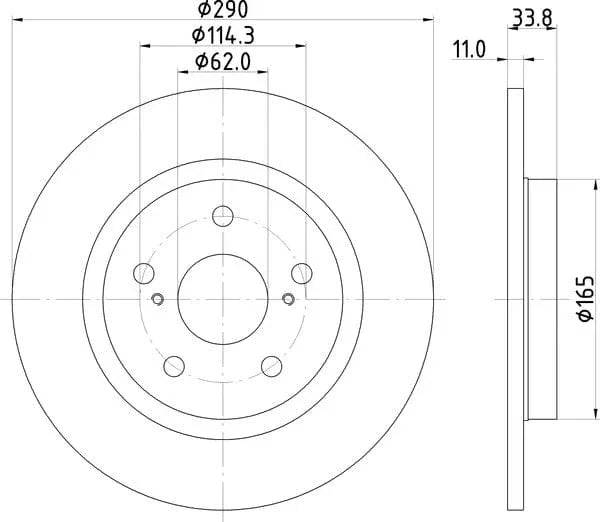 Don Brake Disc Solid Rear PCD18682 290mm - image 4
