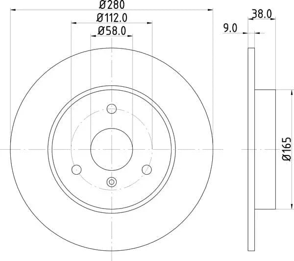 Don Brake Disc Solid Front PCD18942 280mm - image 4