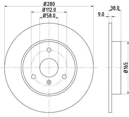 Don Brake Disc Solid Front PCD18942 280mm - image 3