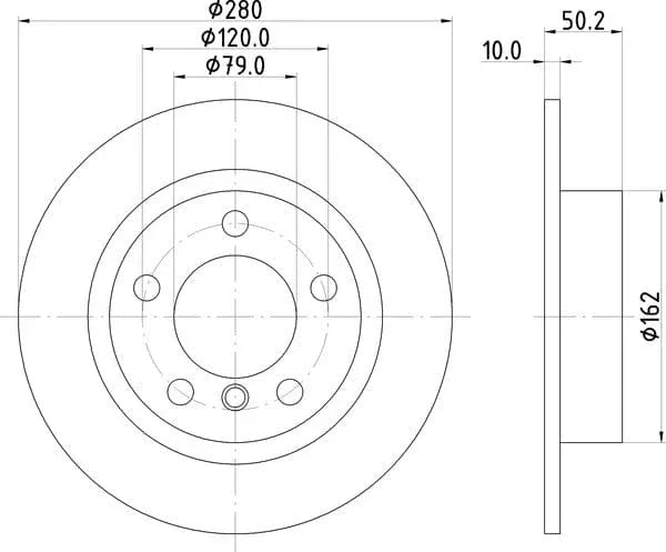 Don Brake Disc Solid Rear PCD19042 280mm - image 4
