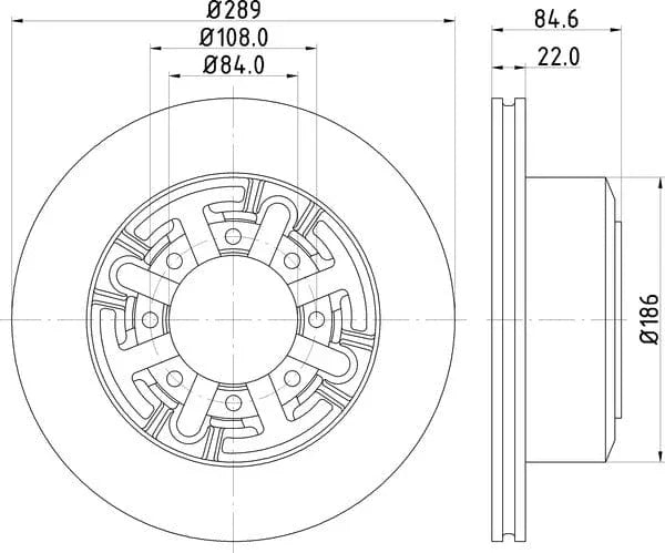 Don Brake Disc Solid Rear PCD19432 289mm - image 4