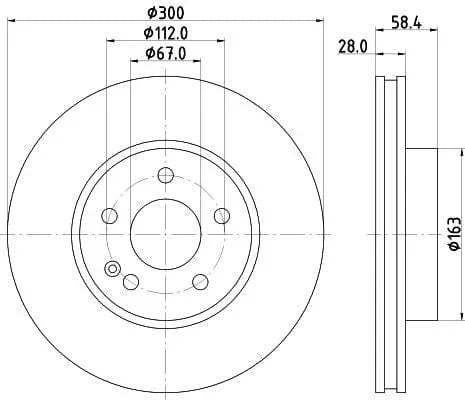Don Brake Disc Vented Front PCD19482 300mm - image 3