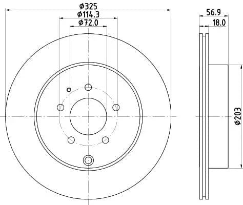 Don Brake Disc Vented Rear PCD21662 325mm - image 3