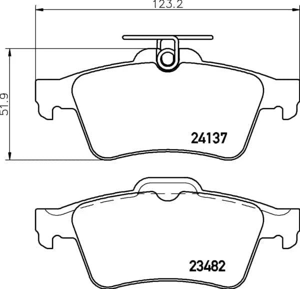 Don Brake Pads Set Brake Pads Full Set Of 4 Rear PCP1012 - image 4