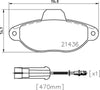 Don Brake Pads Set Brake Pads Full Set Of 4 Front PCP1018 thumbnail