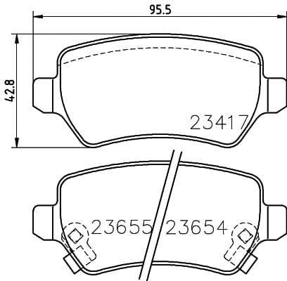 Don Brake Pads Set Brake Pads Full Set Of 4 Rear PCP1019 - image 3