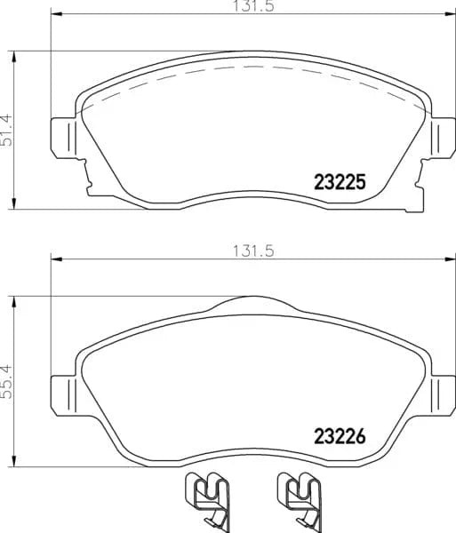 Don Brake Pads Set Brake Pads Full Set Of 4 Front PCP1033 - image 3