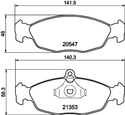 Don Brake Pads Set Brake Pads Full Set Of 4 Front PCP1051 - image 3