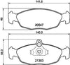 Don Brake Pads Set Brake Pads Full Set Of 4 Front PCP1051 thumbnail