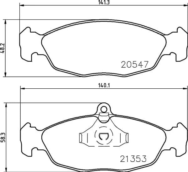 Don Brake Pads Set Brake Pads Full Set Of 4 Front PCP1051 - image 4