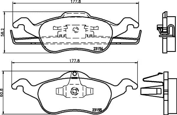 Don Brake Pads Set Brake Pads Full Set Of 4 Front PCP1056 - image 3