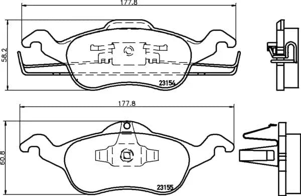 Don Brake Pads Set Brake Pads Full Set Of 4 Front PCP1056 - image 4
