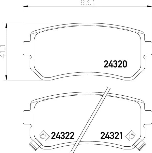Don Brake Pads Set Brake Pads Full Set Of 4 Rear PCP1063 - image 3