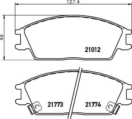 Don Brake Pads Set Brake Pads Full Set Of 4 Front PCP1072 - image 3