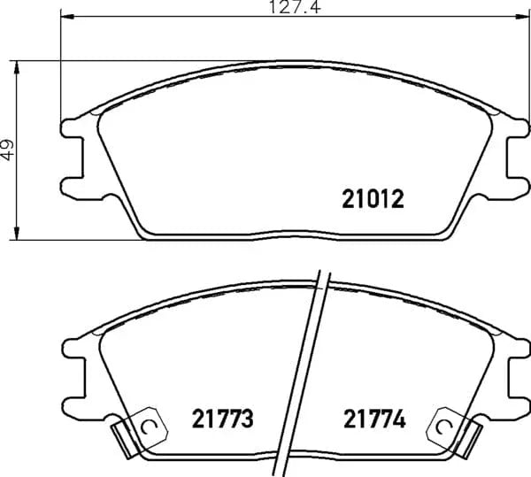 Don Brake Pads Set Brake Pads Full Set Of 4 Front PCP1072 - image 4