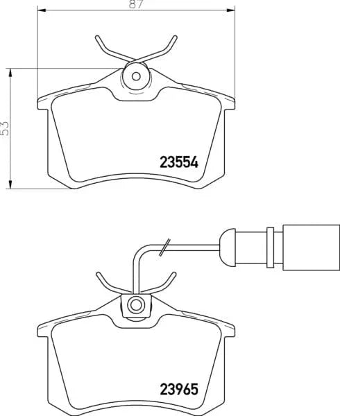 Don Brake Pads Set Brake Pads Full Set Of 4 Rear PCP1092 - image 3