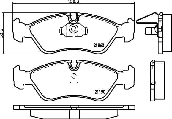 Don Brake Pads Set Brake Pads Full Set Of 4 Front PCP1109 - image 3