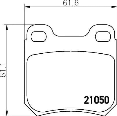 Don Brake Pads Set Brake Pads Full Set Of 4 Rear PCP1116 - image 3