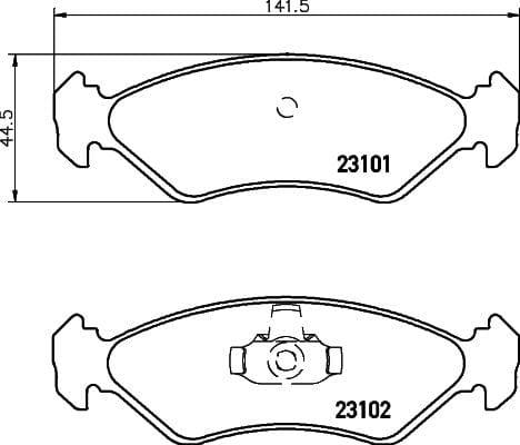 Don Brake Pads Set Brake Pads Full Set Of 4 Front PCP1146 - image 3