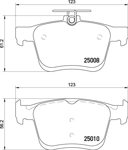 Don Brake Pads Set Brake Pads Full Set Of 4 Rear PCP1200 - image 3