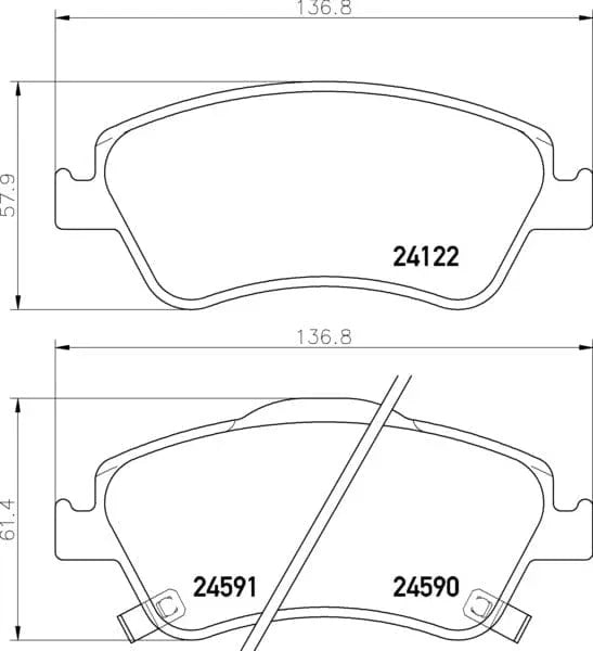 Don Brake Pads Set Brake Pads Full Set Of 4 Front PCP1209 - image 3