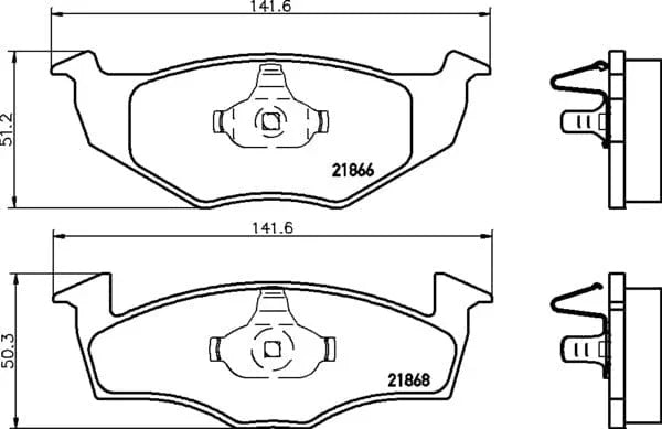 Don Brake Pads Set Brake Pads Full Set Of 4 Front PCP1212 - image 4