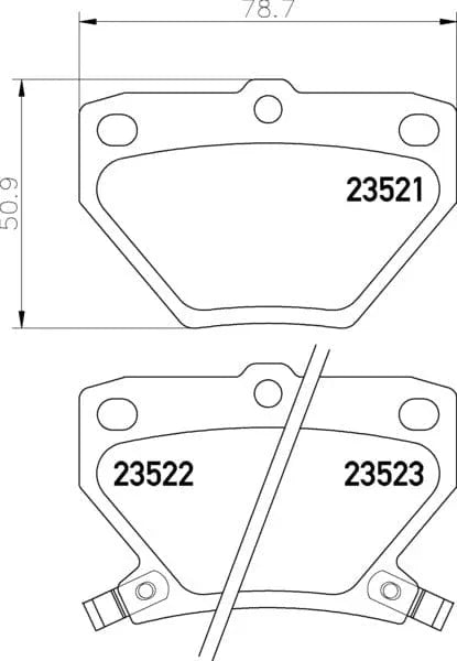 Don Brake Pads Set Brake Pads Full Set Of 4 Rear PCP1225 - image 3