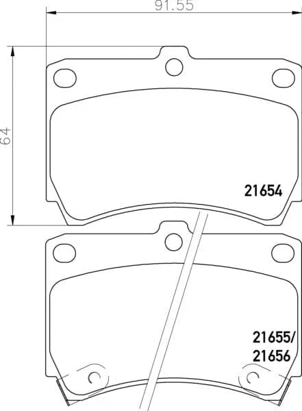 Don Brake Pads Set Brake Pads Full Set Of 4 Front PCP1253 - image 3