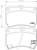 Don Brake Pads Set Brake Pads Full Set Of 4 Front PCP1253 thumbnail