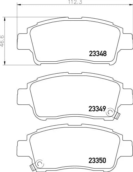 Don Brake Pads Set Brake Pads Full Set Of 4 Front PCP1259 - image 3