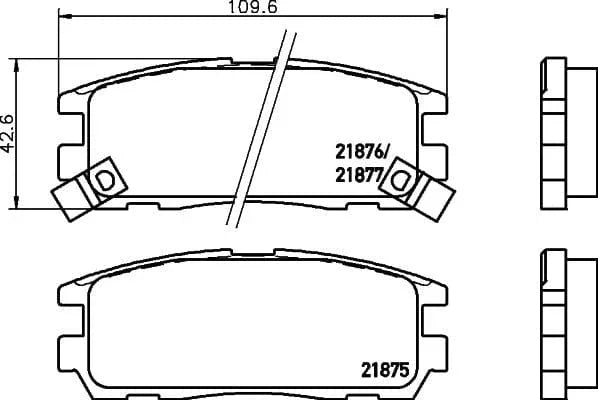Don Brake Pads Set Brake Pads Full Set Of 4 Rear PCP1270 - image 3